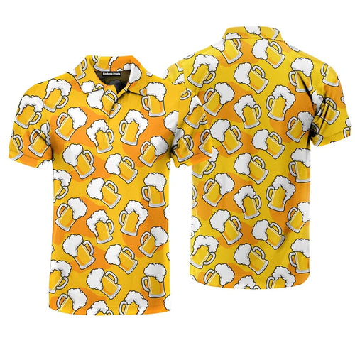 Golden Hour golf polo front and back