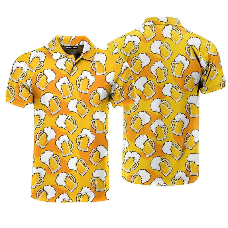 Golden Hour golf polo front and back