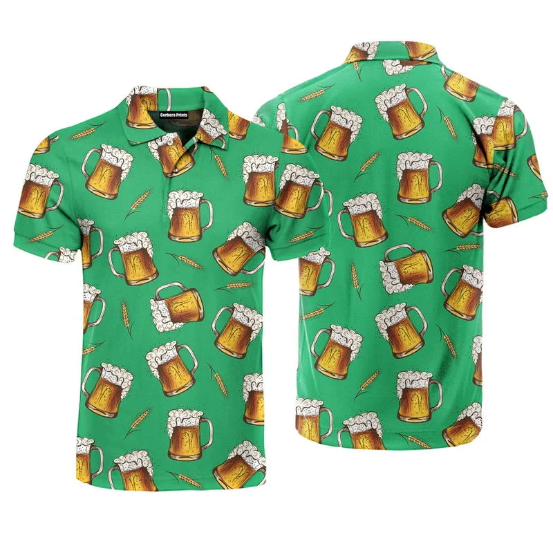 Green Fees golf polo front and back